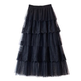 Falda larga de encaje estilo cottagecore